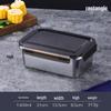 Xihe 316 SS Rectangular Lunch Box Set W/ Titanium Cutlery (1400ml)
