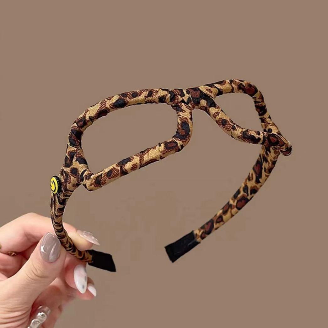 

Женская высококачественная леопардовая бархатная повязка на голову для очков - Универсальный модный аксессуар для волос на лето