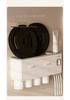 Drawer-Style Wall-Mounted Toothbrush Holder Set with Magnetic Suction Mouthwash Cup