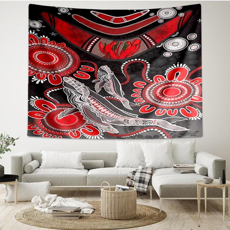 South Sydney Rabbitohs Print Tapestry - Portable Wall Decor Cloth, for Home, Dorm, Travel, Bedroom, Living Room - Ideal Birthday Housewarming Gift