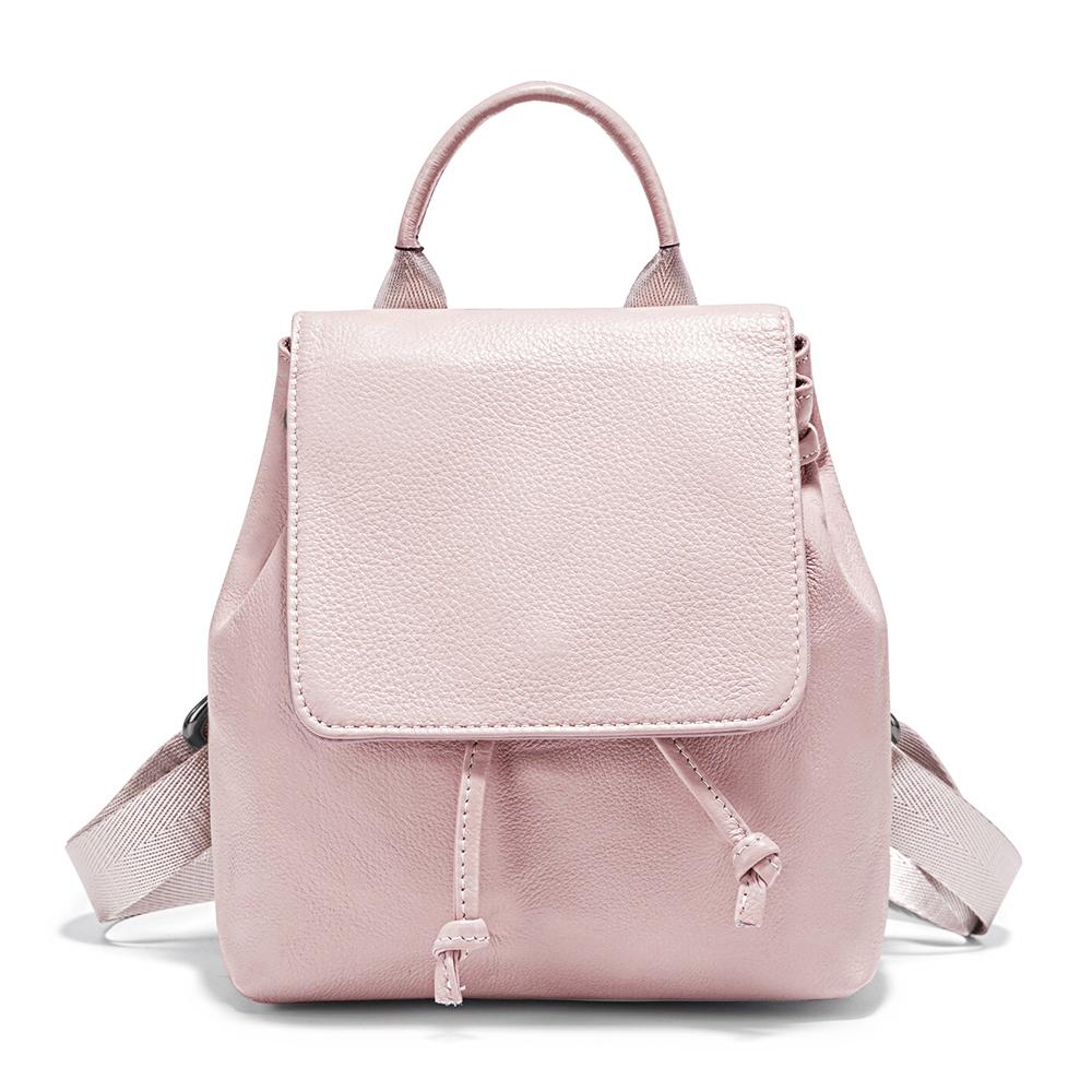 

Женский маленький рюкзак Zency из 100% натуральной кожи светло-розовый