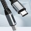 Portable 100W Nylon Braided USB C Cable Double Male End Type C Data Cord for Various Use in Office Home or Travel