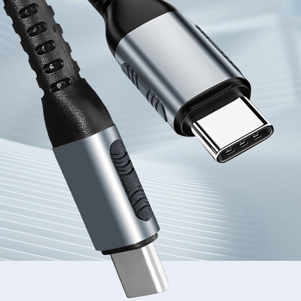 Portable 100W Nylon Braided USB C Cable Double Male End Type C Data Cord for Various Use in Office Home or Travel
