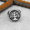 Retro Europäischer und Edelstahl Lebensbaum Ring Herren Amulett Modeschmuck Jugend Party Persönlichkeitsring