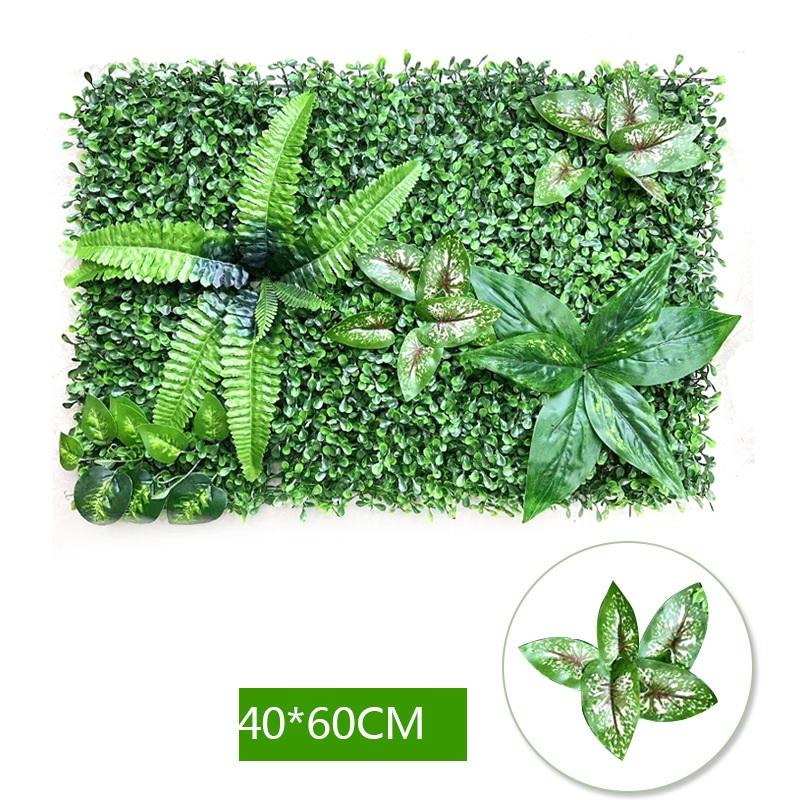 

40*60cm Hanging Simulation Three-pointed Turtle Back Leaves Plants Walls Office Corridor Decoration Artificial Green Plant Wall