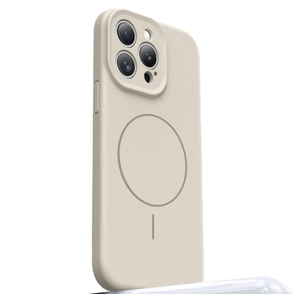 For iPhone 15 Pro Case Compatible with MagSafe Soft Skin-Touch Liquid Silicone+PC Phone Cover