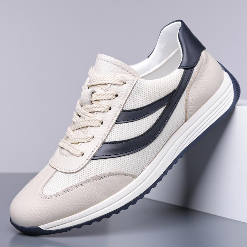 Fashion All-match Men's Sneakers Sports Casual Shoes Leather Outdoor Men Walking Shoe Luxury Brand Hiking Shoes Male Comfortable Flats