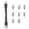 Authentic ATV, Dirt Bike & Scooter Spoke Wrench - CNC Machined With 10 Interchangeable Black Tips, Size 5.0-6.8