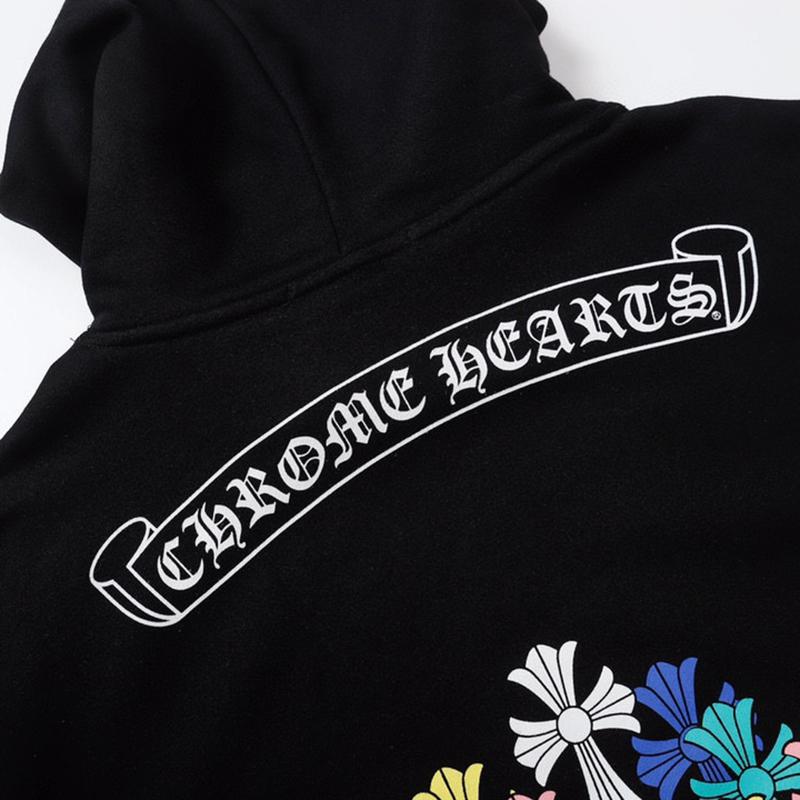 803 CHROME HEARTS 2026 Autumn and Winter New Plus Size Classic Style Logo Hooded Sweatshirt, Suitable for Couples to Wear