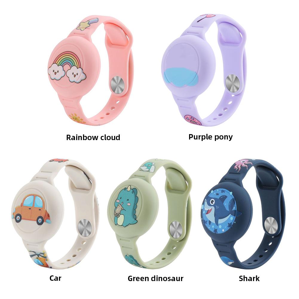 For Apple Airtag Holder Children Bracelet Airtags Case Straps Kids Cute Cartoon Watchband GPS Tracker Waterproof Silicone Holder