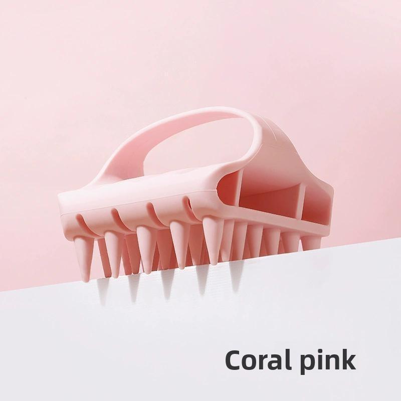 

Новый шампунь артефакт силиконовая расческа для шампуня массаж кожи головы голова специальный шампунь очистка ванная комната расческа для шампуня 1PCS розовый