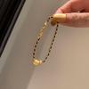 Black Small Waist Bracelet Second-hand Light Luxury Micro-encrusted Zirconia Decoration