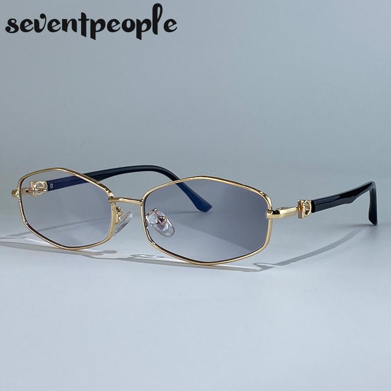 Steampunk Small Frame Hexagon Sunglasses Women Luxury Brand Vintage Punk Polygon Sun Glasses For Ladies Change Color Shades