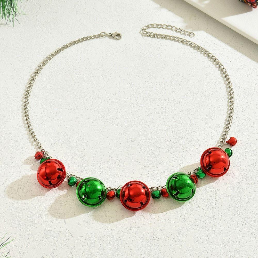 Earrings Christmas Bell Jewelry Set Necklace Xmas Clavicle Chain Sweet   Women