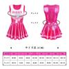 LittleForBig Unisex Sleeveless Dress [Sparkle Metallic] Cheerleader Skirt, Shiny Rose, Size M