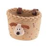 Cestino Anteriore per Bicicletta da Bambino in Corda Intrecciata Design Animale dei Cartoni Animati Cestino Portaoggetti per Manubrio per Bambini Bicicletta da Montagna e Monopattino