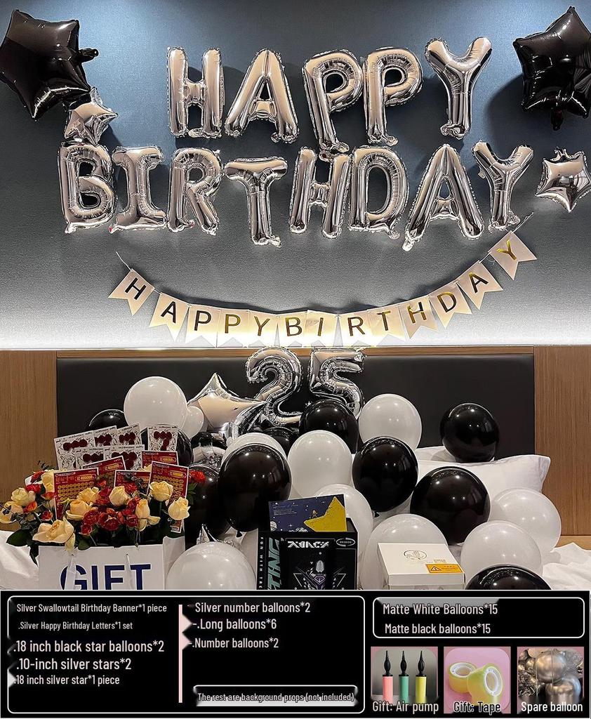 18th Birthday Party Decoration Set: Balloon Background Wall for Boys or Girls