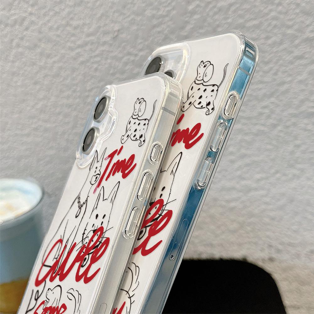 Painted Phone Case for iPhone 12 13 15 16 iPhone 16 12 13 14 15 Pro  14 15 16 Pro Max Coverage Shockproof Anti-Fingerprint Fresh Style Protective Case