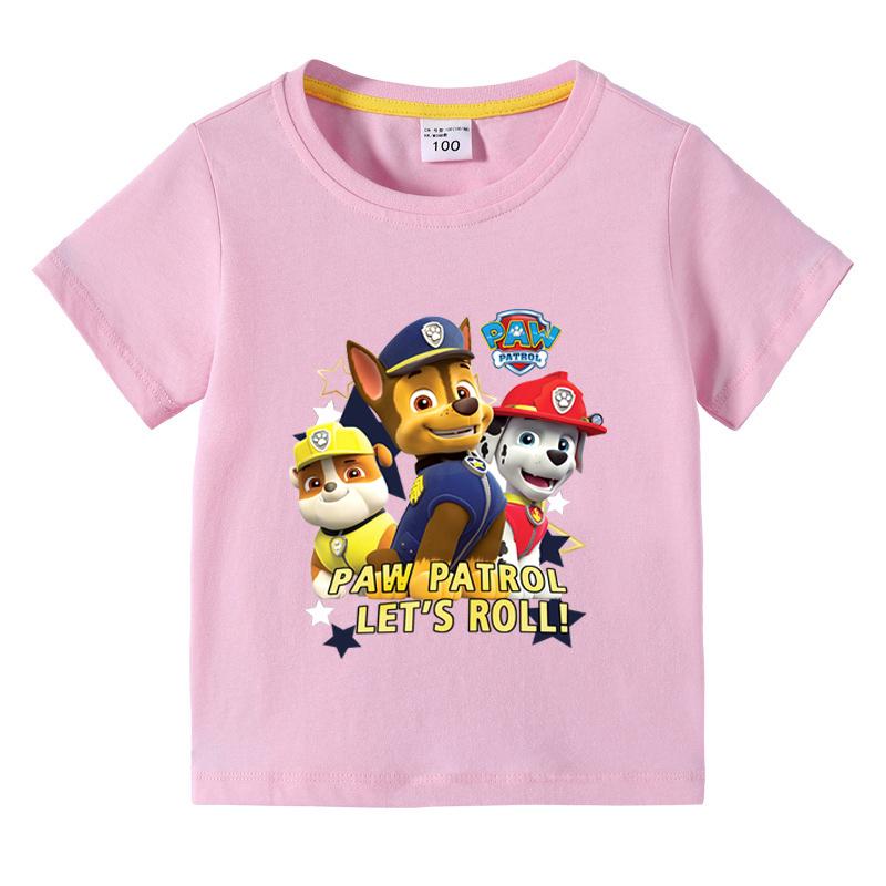 

Футболка MINISO Paw Patrol 2025 года, детская одежда из хлопка для детей от 4 до 134 лет, футболка с рисунком для мальчиков, новые летние детские топы с круглым вырезом для девочек, футболка с коротким рукавом 110