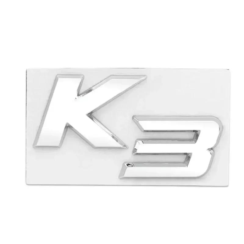 VSRA4 3D Metal Chrome Black K2 K3 K4 K5 KX7 Letters Logo Rear Boot Trunk Emblem Badge Sticker for Kia Car Styling Accessories