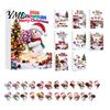 Snowman Hanging Ornaments Advent Calendar, 24Pcs Acrylic 2D Ornament Set Christmas Tree Decorations with Bouquet Flowers, Decor, Holiday Gift for Kids