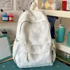 Schoolbag Korean version ins small fresh solid color backpack women's niche design casual backpack large capacity lightweight student schoolbag