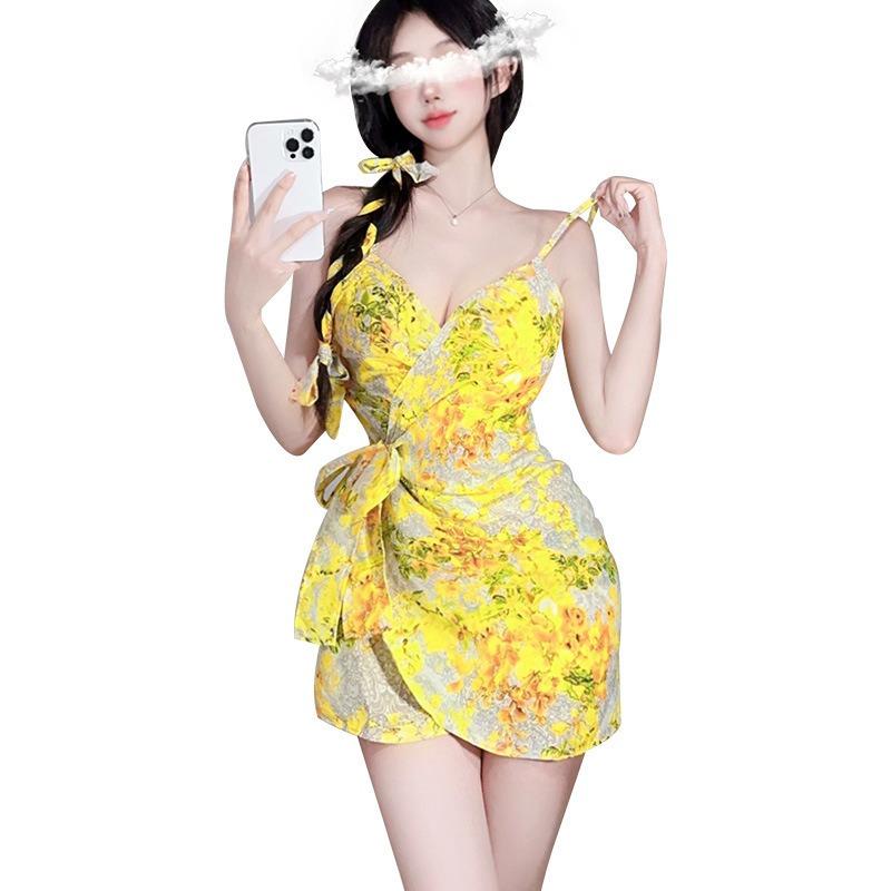 Sex Lingerie Yellow Robe Sexy Women's Sex Lingerie Tight Suspenders Passion Seduction Women Midnight Charm