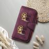 Cute Lion Print Long Wallet for Women Casual PU Leather Card Holder Fashion Portable Coin Purse