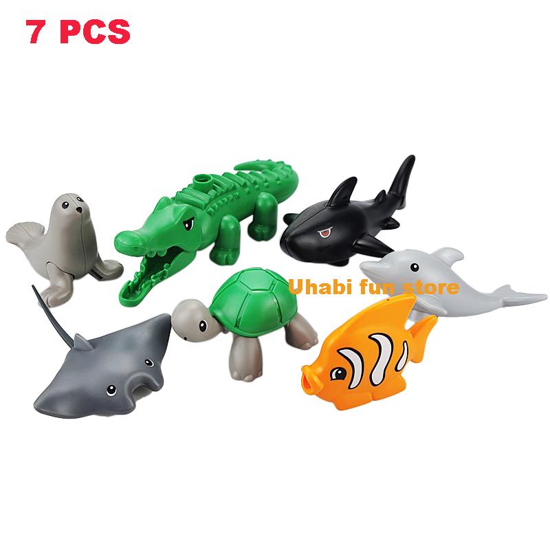Multiple Models Big Size Building Blocks Farm Ocean Dinosaur Zoo Animals Series Set Assemble Education Toys For Children
