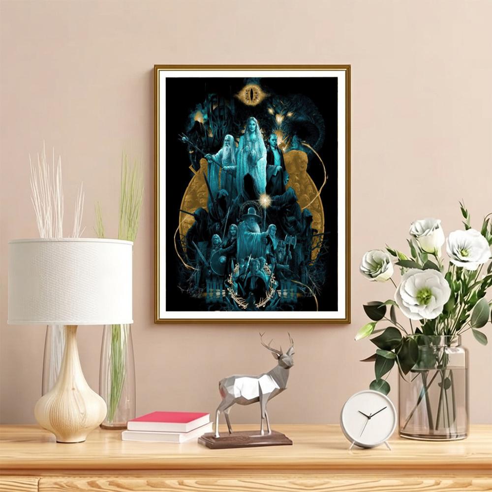 Mystical Owl Witch 5D Diy Diamond Paintings Mosaic Wall Round Diamond Art Painting Kits Embroidery Crystal Accessories Frameless