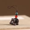 Sandalwood Year of the Rabbit Keychain - Women's Cute Rabbit Pendant for Schoolbag or Car Lanyard.