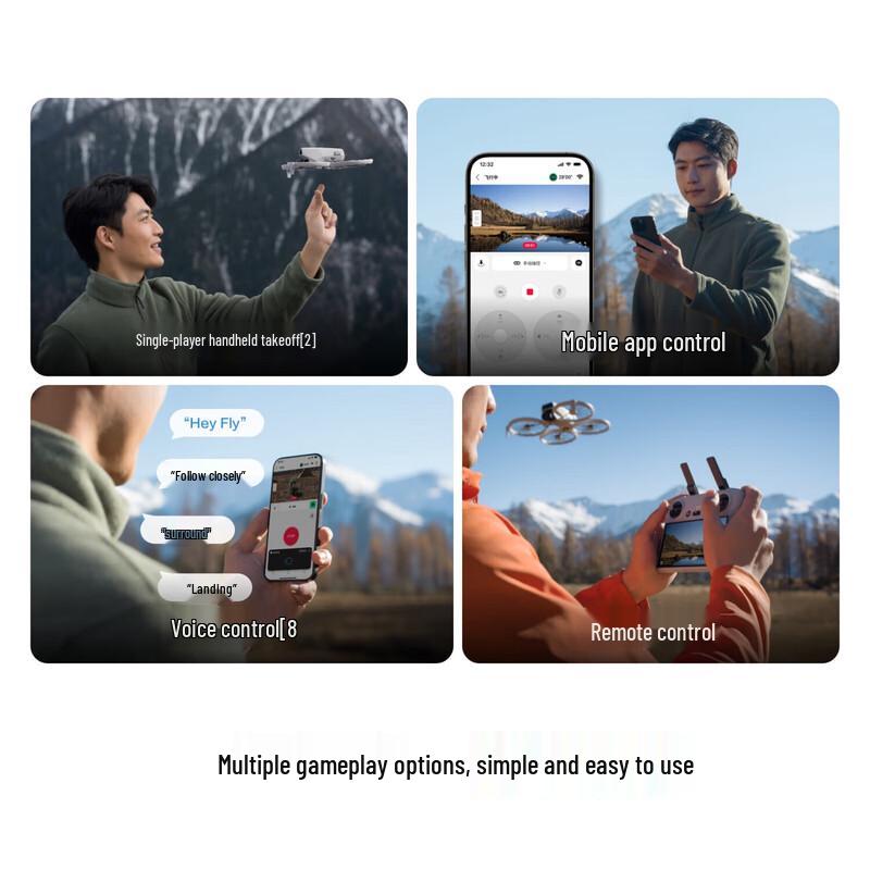 DJI Flip Aerial Drone Standard Kit with Screen Remote & 128GB Card (CN version)