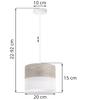 Single Hanging Lamp, White Oak Veneer Lampshade 20Cm