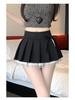 2025 Summer Sweet Pure Desire High-Waisted Pleated Lace Patchwork Ultra-Short Skirt