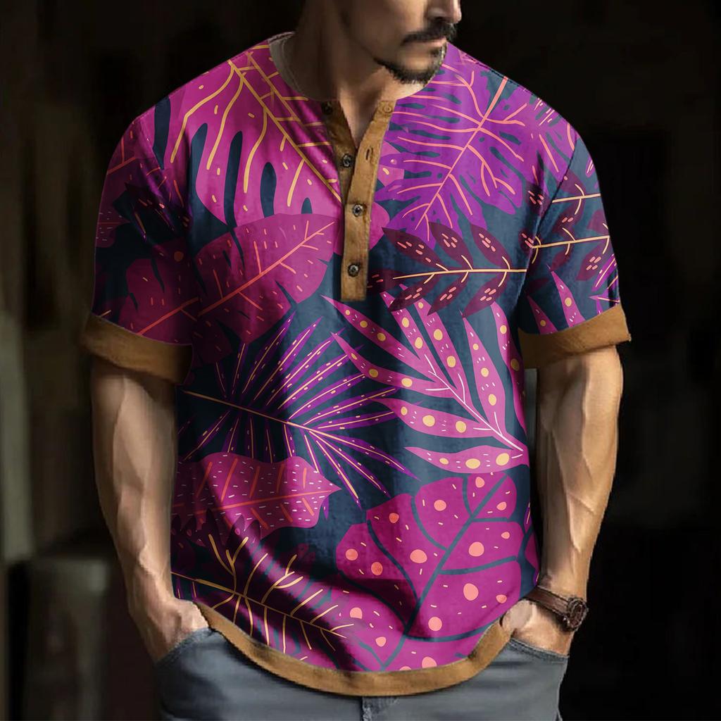 Pánské tričko s krátkým rukávem s grafikou a vyšívaným módním tričkem jaro a léto s krátkým rukávem s potiskem