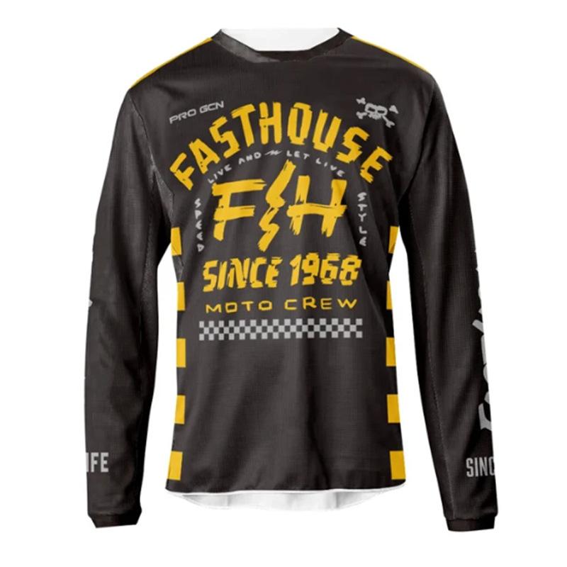 FASTHOUSE Outdoor Cross-country Motorcycle Riding Summer Quick-drying New Long-sleeved T-shirt Mountain Bike Downhill Suit