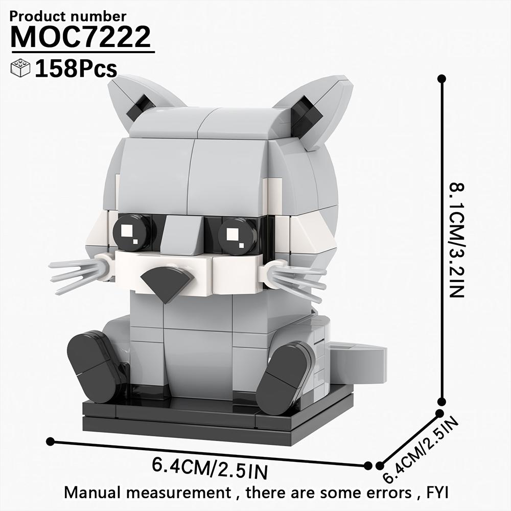 MOOXI Animal Series MOC Brick Panda Tiger Cat BrickHeaded Ser Model Adultes Building Block Kids Education Toys For Children Gift