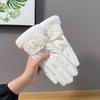 Gloves winter cycling warm fleece thickened touch screen waterproof