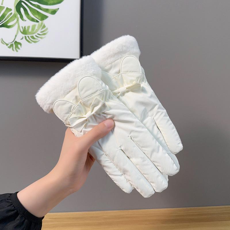 Gloves winter cycling warm fleece thickened touch screen waterproof