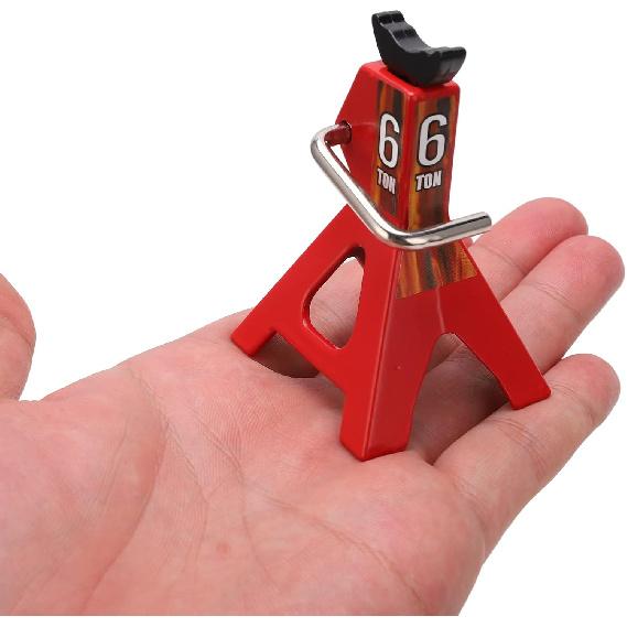 Simulation Jack Stand 75mm~102mm Adjustable Height RC Jack Stand Climbing Car Simulation Decorative Accessory Mini Lifting Jack for SCX10 D90 1/10 RC