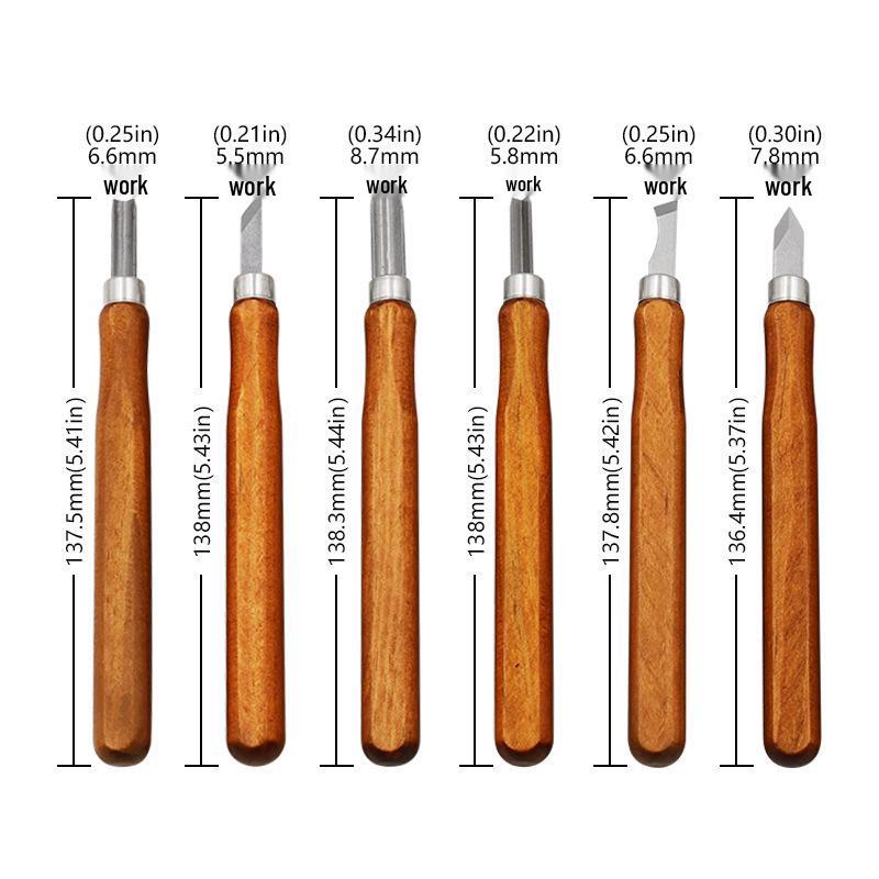 Handmade Wood Carving & Engraving Tool Set: Woodworking Knives, Seal Engraving Tools, Rubber Stamp & Woodcut Utility Knives.