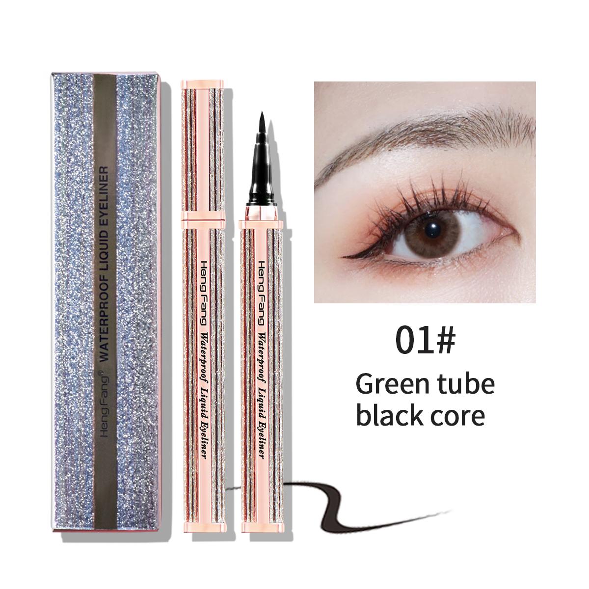 

Hengfang Сияющая и гладкая водостойкая долговечная подводка для глаз Черная жидкая подводка для глаз #52286