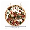Acrylic Christmas Hanging Ornament with Gold Toned Chain and Rhinestone Accents