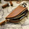 New Genuine Leather Housekeeper Keychain Car Key Holder Men Zipper Key Ring Pouch Case Cover Keys Bag Key Organizer Wallet Purse