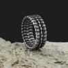 Stainless Steel Jewelry Dragon Scales Gothic Amulet Viking Rings For Men Women Norse Pagan Warrior Ring Symbolic Handmade Gift
