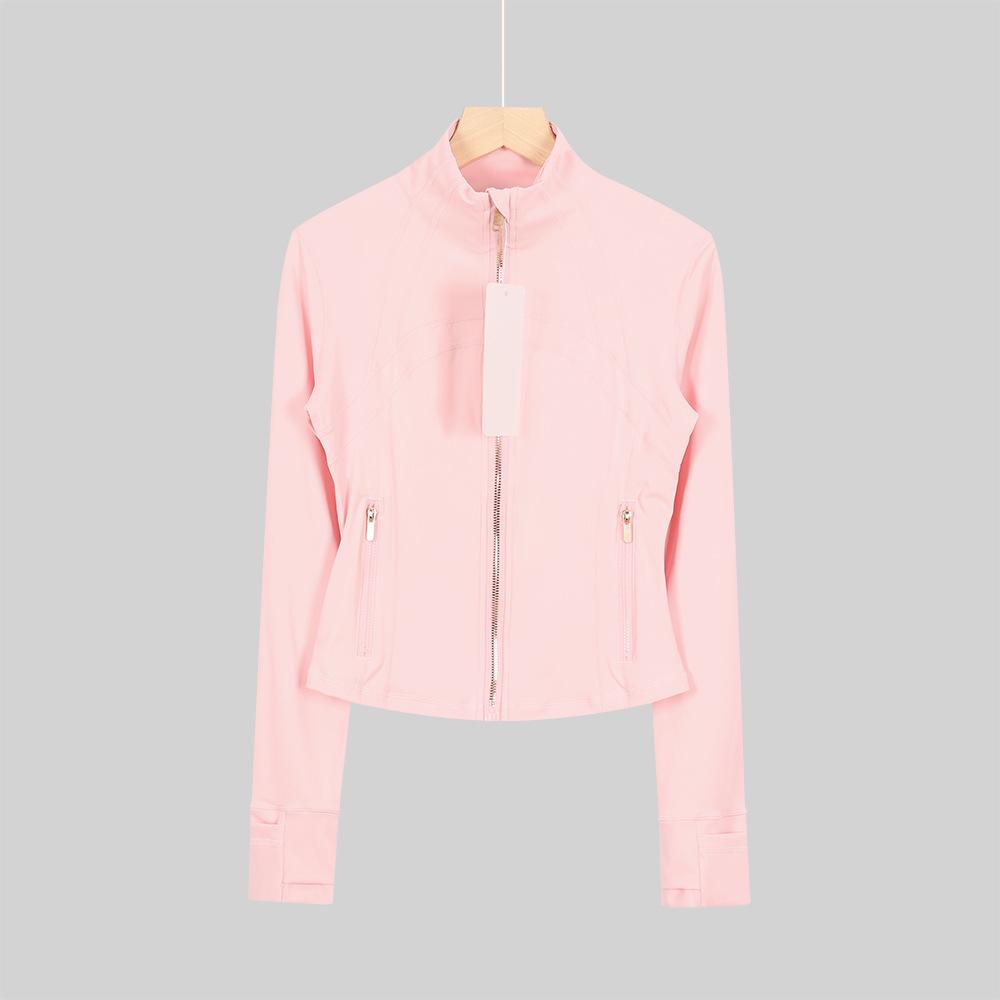 LULULACIE Women's Gold Zipper Stand-up Collar Slim Fit Sports Jacket