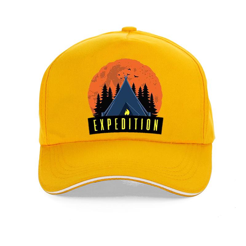 Fashion outdoor Unisex Expedition Camping print Baseball cap adjustable Unisex Adventure Night Expedition Campfire Camping hat