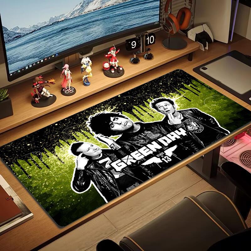 Band Green Day Color Mouse Pad Large Gaming Table Cushion Non-slip Laptop Tablet Big Mousepad XXL Mat Mini PC Playmat With Lock edge