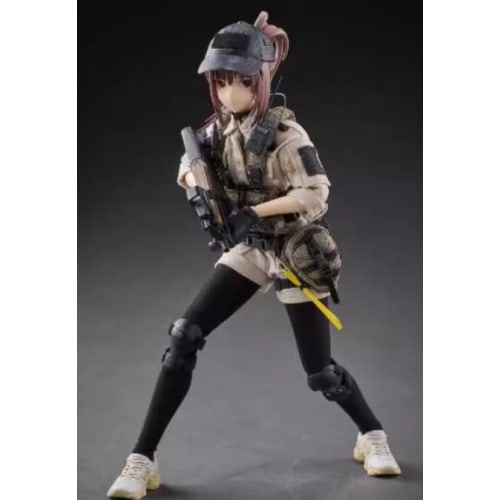 ACHASUKI 1/12 Scale Pocket Art Series, Sixth Edition, PA006 Security Guard Reizei Hisei, Articulated Action Figure, Complete Set Including Body, Head,