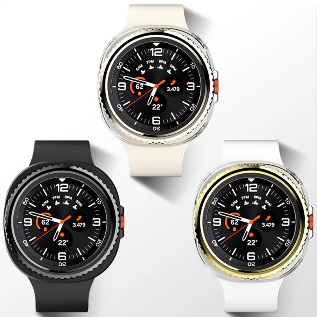 Bezel Ring+Cover Case for Samsung Galaxy Watch 8 Classic 46mm Protector Hard PC Bumper Shell Galaxy Watch8 Classic Protective